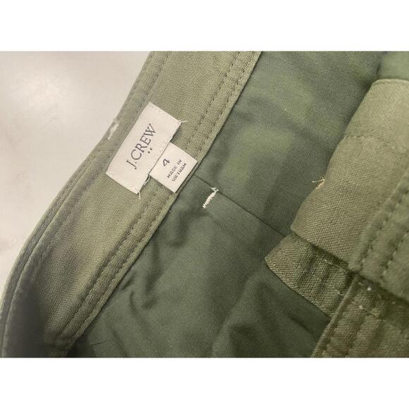 J.Crew Olive Green Button-Front Skirt with Belt - Size 4 - Picture 3 of 6